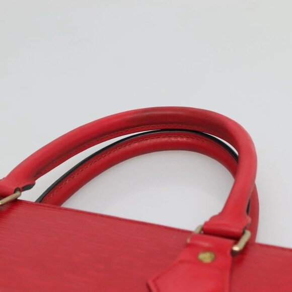 LOUIS VUITTON Epi Sac Plat PM Hand Bag Red M5274E LV Auth bs28404 - Picture 9 of 16